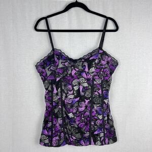 Y2K No Boundaries Top Juniors Babydoll Butterfly Corset Cami Tank Whimsigoth